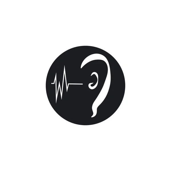 Meghallgatás logó sablon — Stock Vector