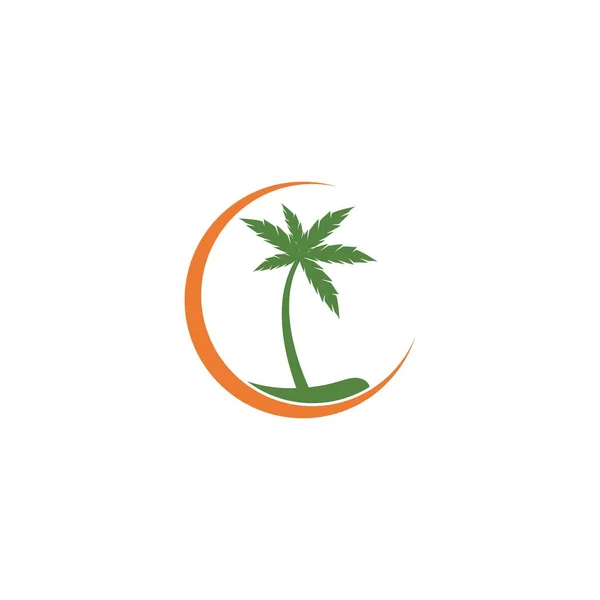 Palm boom zomer logo sjabloon — Stockvector