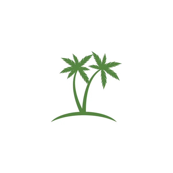 Plantilla de logotipo de verano palmera — Vector de stock