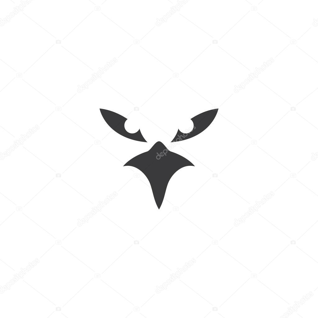 Falcon head  Eagle Bird Logo Template vector