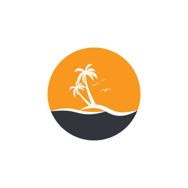 Palmiye ağacı yaz logosu