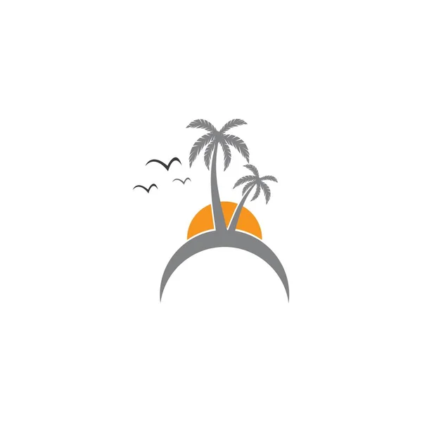 Palmeira logotipo verão —  Vetores de Stock