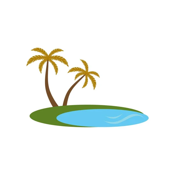 Palmeira logotipo verão —  Vetores de Stock