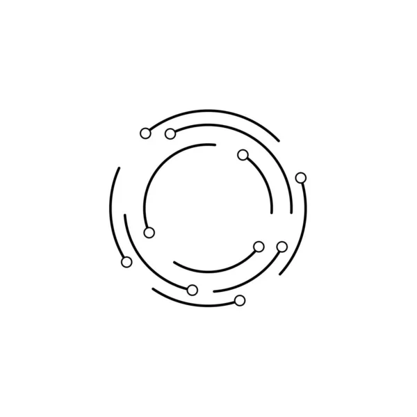 Devre Logo Vektör Şablonu Tasarımı — Stok Vektör