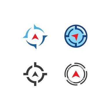 Pusula Logo vektör düz tasarımı