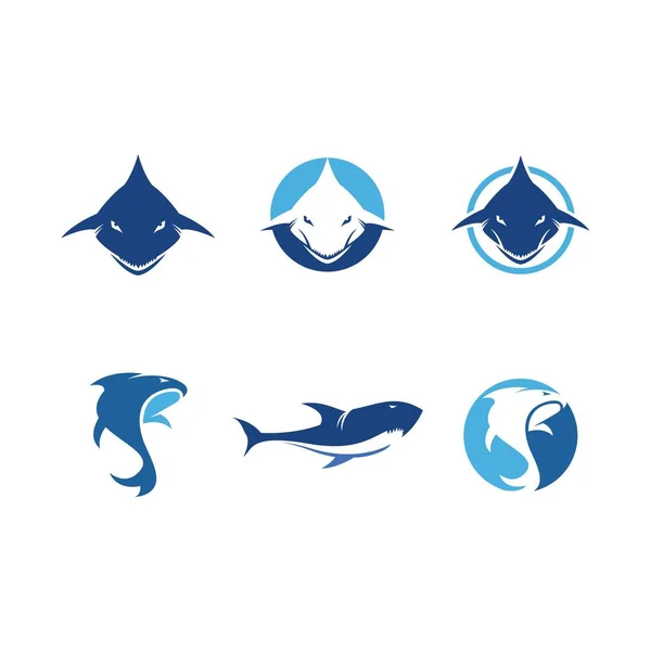 Shark Logo Ilustración Vector Plantilla — Vector de stock