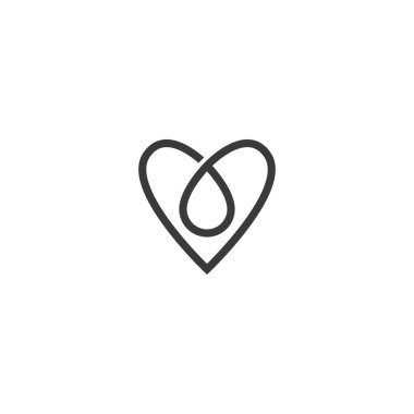Love Logo Vector simge tasarım şablonu