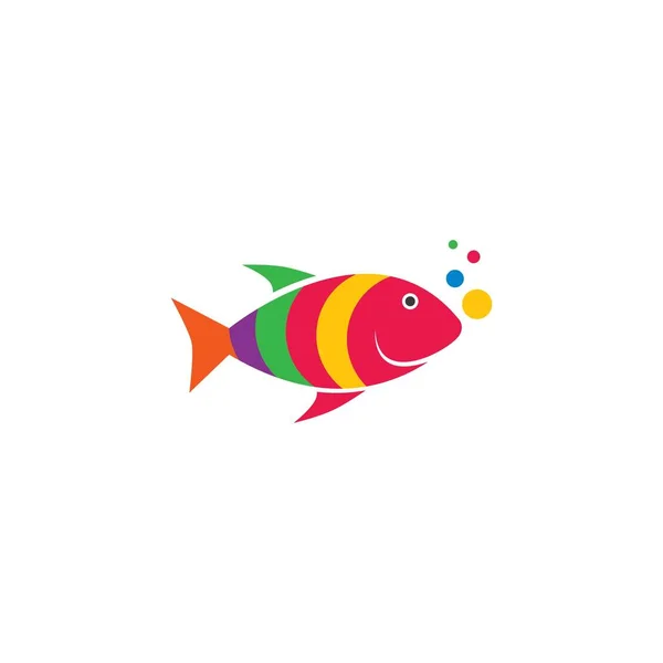 Balık Logosu Ilüstrasyon Vektör Şablonu — Stok Vektör