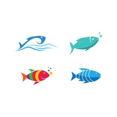Balık Logosu ilüstrasyon vektör şablonu
