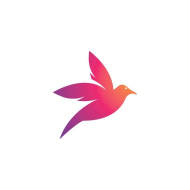 Kuş Logosu Şablonu vektör çizimi