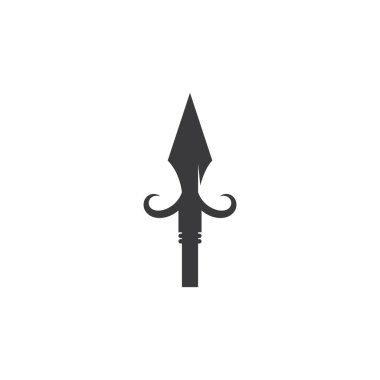 Mızrak logosu ve sembol vektör tasarımı çizimi