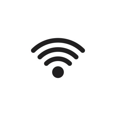 kablosuz Logo Şablonu vektör çizimi