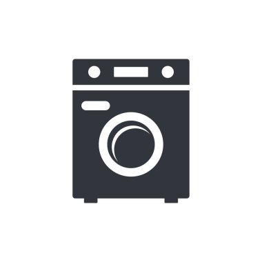 çamaşır makinesi logo illüstrasyon şablonu deseni