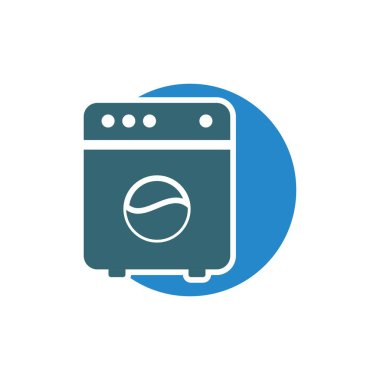 çamaşır makinesi logo illüstrasyon şablonu deseni