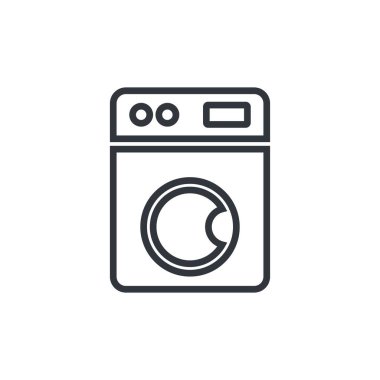 çamaşır makinesi logo illüstrasyon şablonu deseni