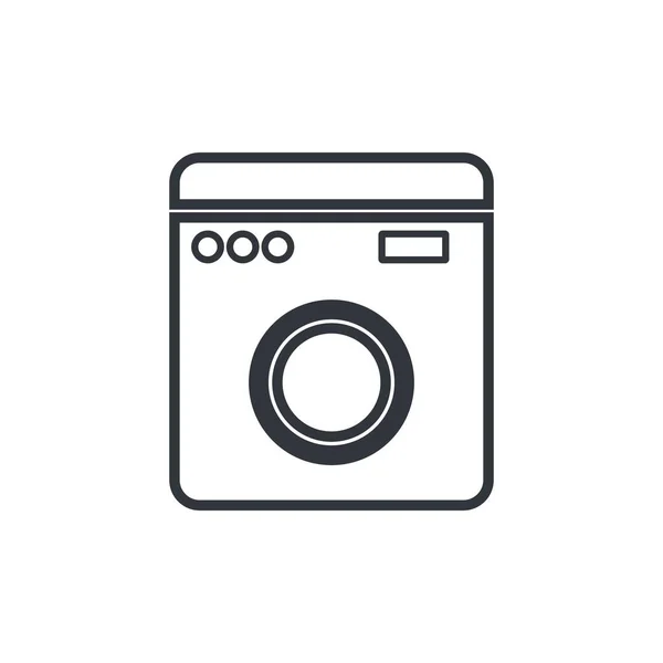 Washing Machine Logo Illustration Template Desig — Stock Vector