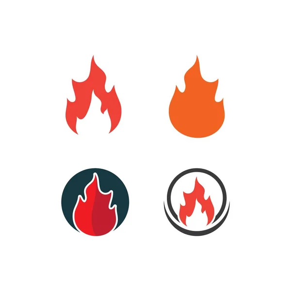 Feuer Flamme Logo Vorlage Vektor — Stockvektor