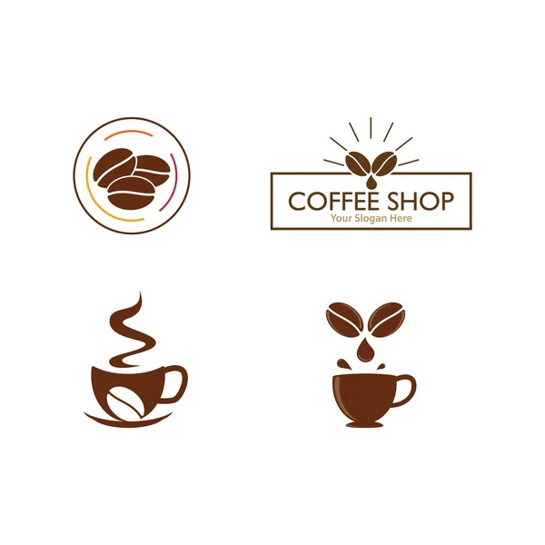 Coffeeshop Logo Vorlage Vektor Icon Design — Stockvektor