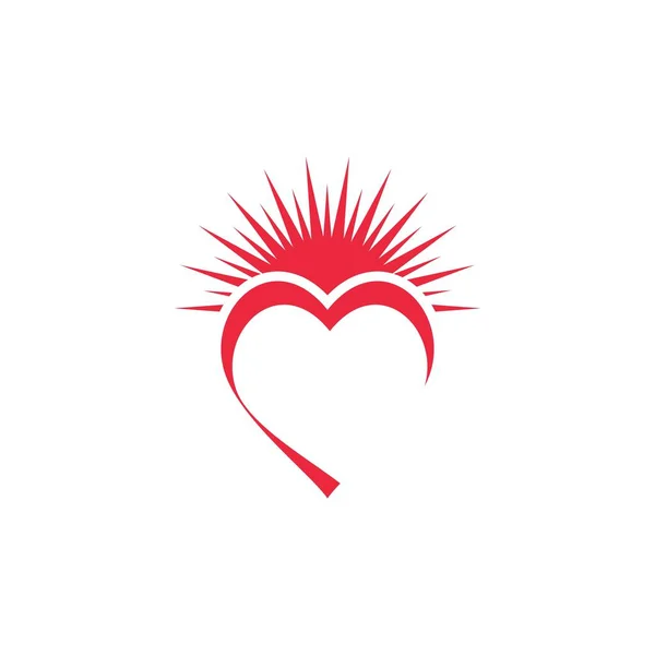 Design Ilustração Ícone Vetor Logotipo Amor Modelo — Vetor de Stock