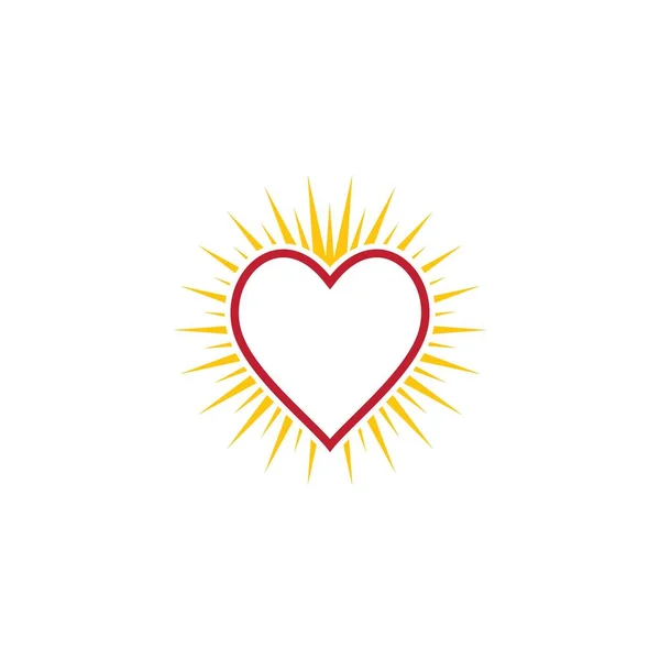 Design Ilustração Ícone Vetor Logotipo Amor Modelo — Vetor de Stock
