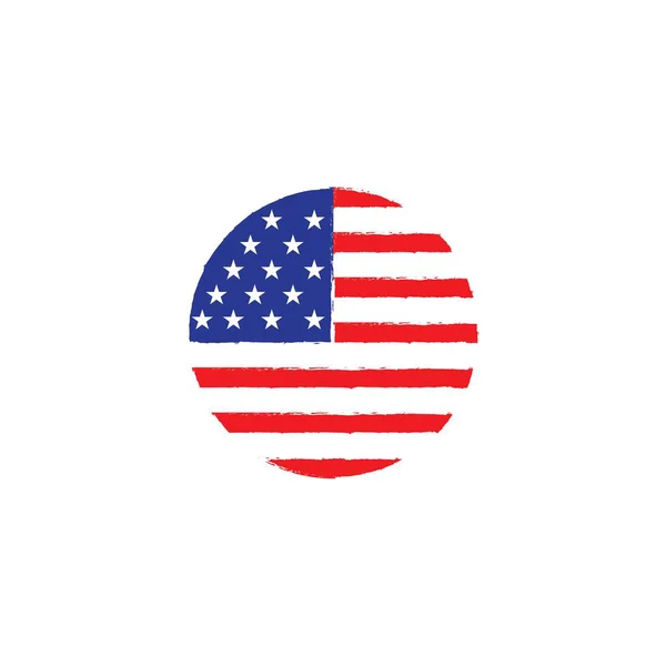 アメリカ国旗イラストベクトル — ストックベクタ