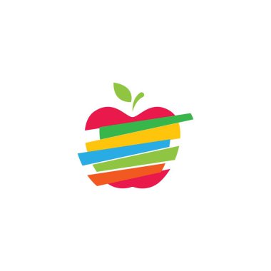 Apple illüstrasyon logo vektör çizimi