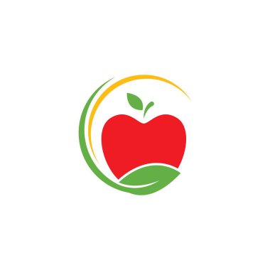 Apple illüstrasyon logo vektör çizimi