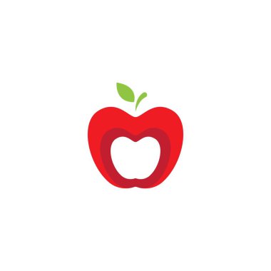 Apple illüstrasyon logo vektör çizimi