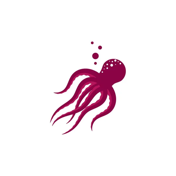 Octopus Logo Ilustration Vector Template — Stock Vector