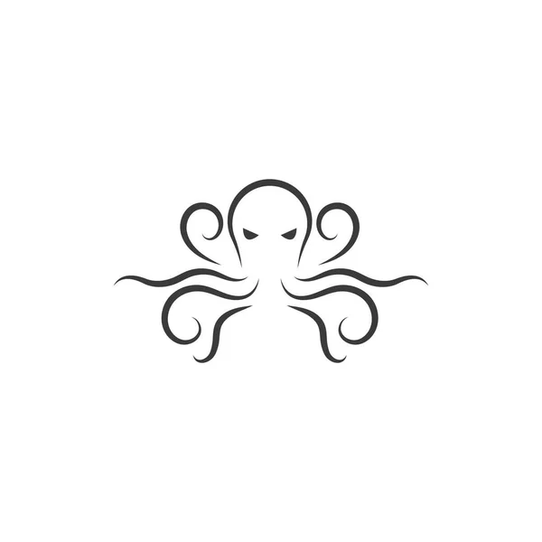 Векторный Шаблон Логотипа Осьминога — стоковый вектор