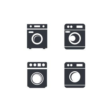 çamaşır makinesi logo illüstrasyon şablonu deseni
