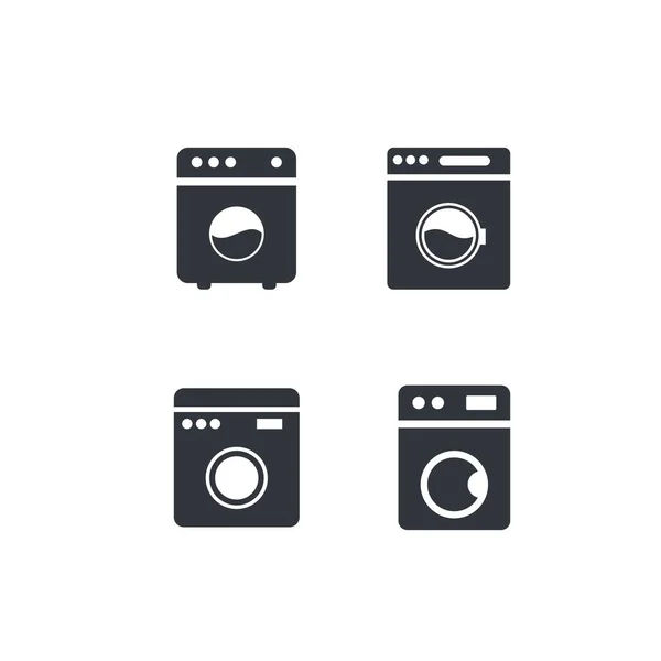 Washing Machine Logo Illustration Template Desig — Stock Vector