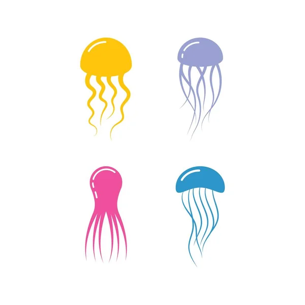 Diseño Del Vector Ilustración Del Logotipo Medusas — Vector de stock