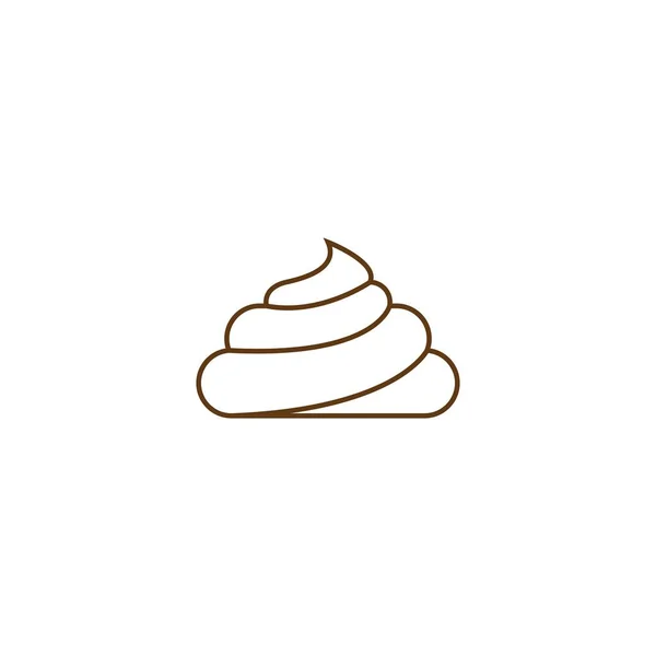 Feces Pictogram Illustratie Vector Ontwerp — Stockvector