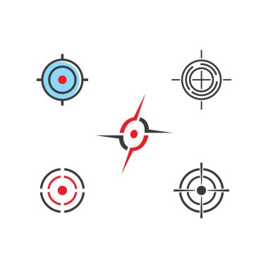 Hedef simge vektör ilüstrasyon şablonu