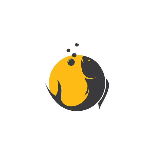 Modello Vettoriale Ilustrazione Del Logo Del Pesce — Vettoriale Stock