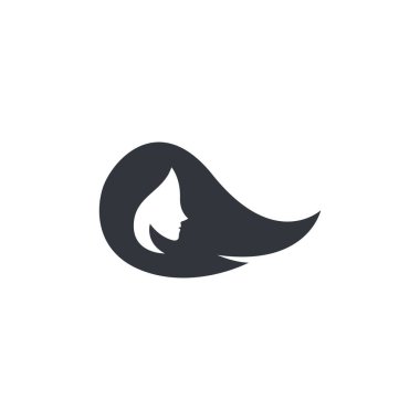 Kadınlar siluet resimli logo şablonuyla karşı karşıya