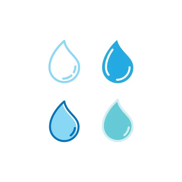 Woda Kropla Logo Szablon Wektor Ilustracja — Wektor stockowy