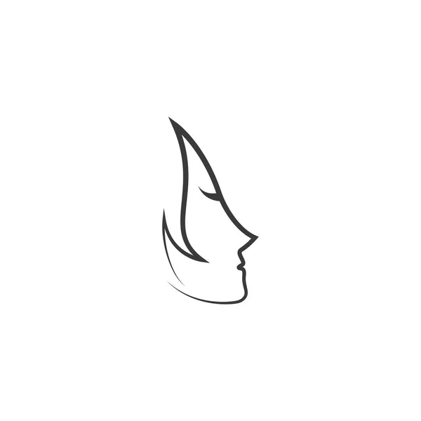 Жінки Стикаються Силуетною Ілюстрацією Шаблон Логотипу — стоковий вектор