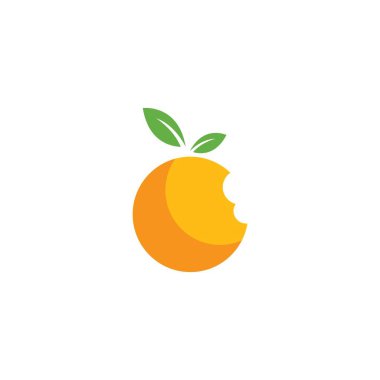 Turuncu meyve logo Vektör illüstrasyon şablonu