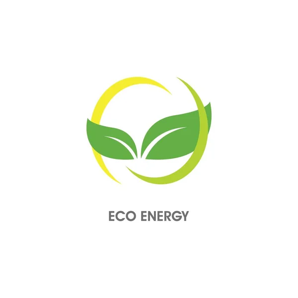 Folha Verde Logotipo Ecologia Elemento Natureza Vetor Ícone —  Vetores de Stock