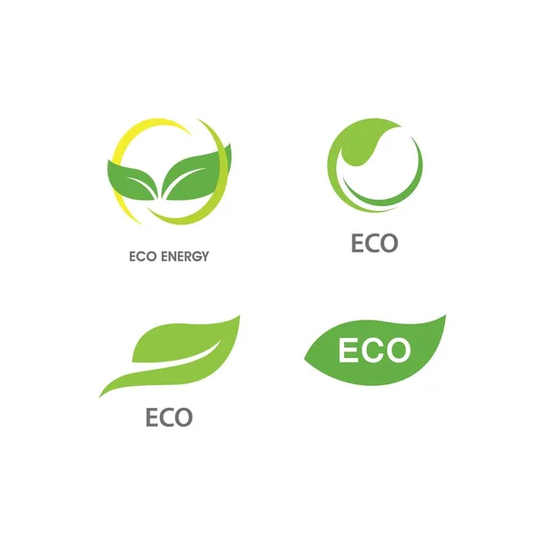Grünes Blatt Logo Ökologie Natur Element Vektor Symbol — Stockvektor