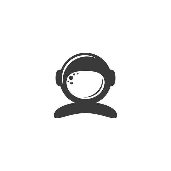Astronot Miğferi Logo Vektör Çizim Şablonu — Stok Vektör