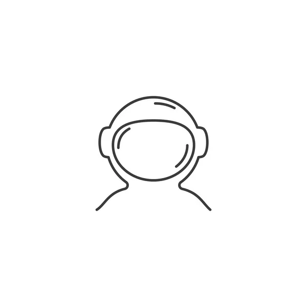 Templat Gambar Logo Helm Vektor Astronaut - Stok Vektor