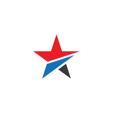 Yıldız Logosu Şablonu vektör illüstrasyon tasarımı