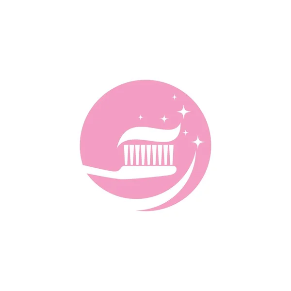 Zahnbürste Paste Logo Symbol Vektor Illustration Vektor — Stockvektor
