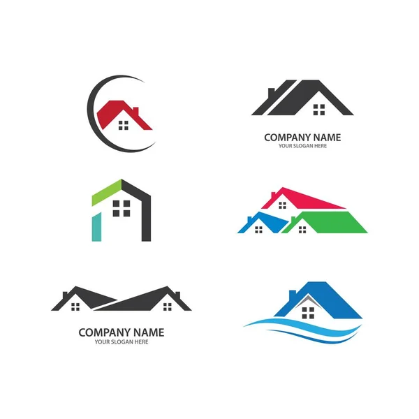 Дизайн Логотипу Нерухомості Будівництва — стоковий вектор