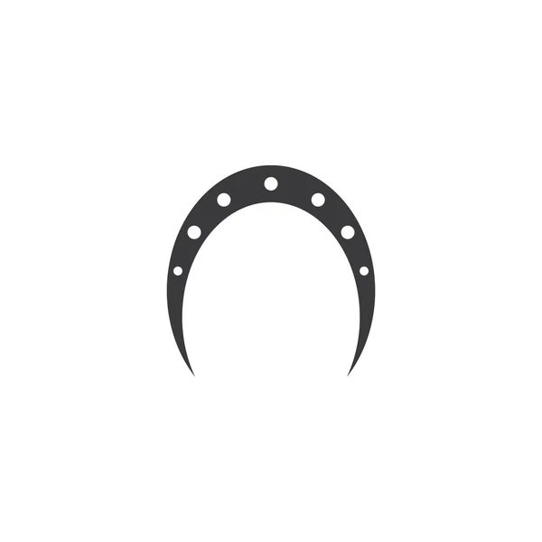 Hästsko Logotyp Ikon Vektor Platt Design — Stock vektor
