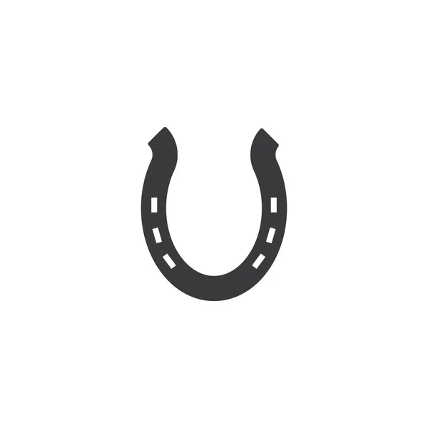 Horseshoe Logo Icon Vector Flat Design — Stock Vector
