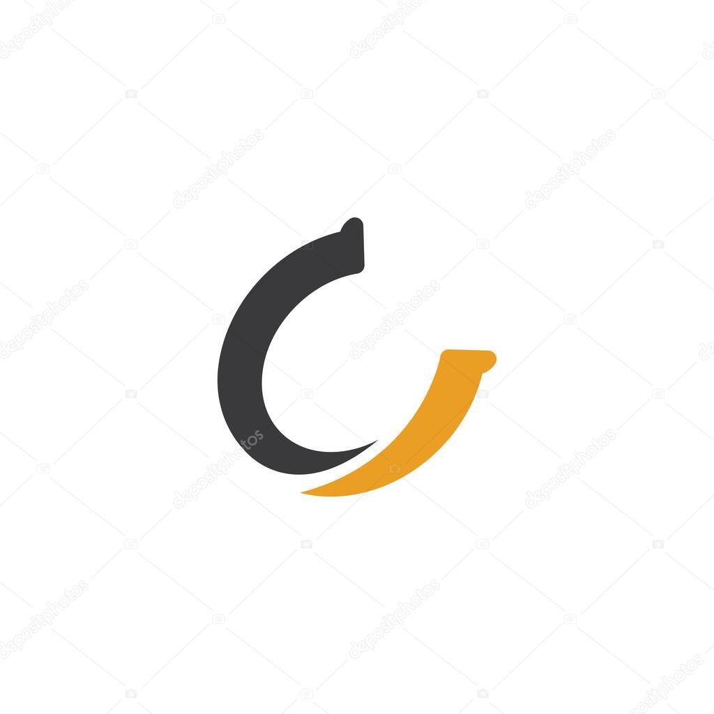 Horseshoe logo icon vector flat design